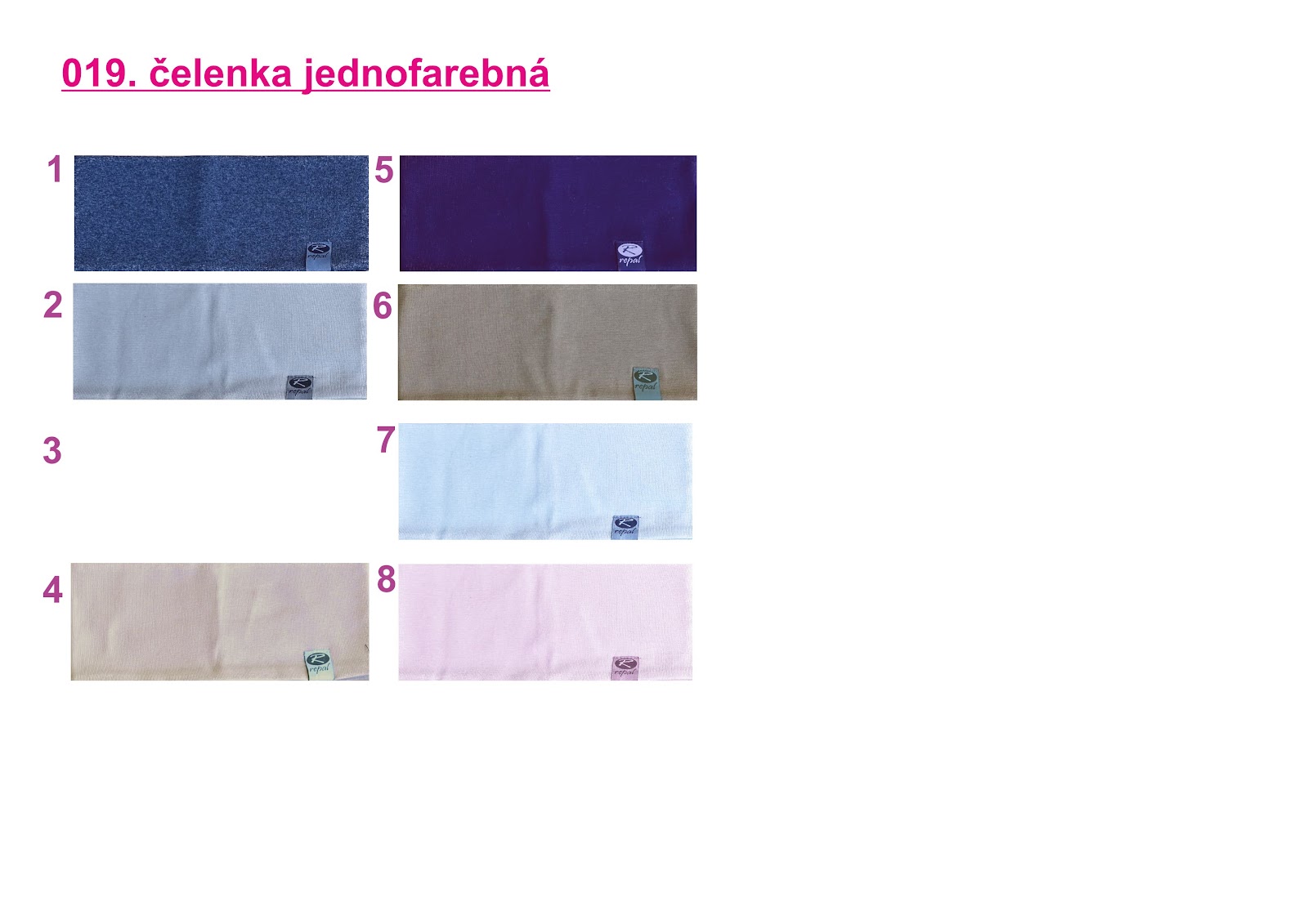 REPAL Čelenka jednofarebná